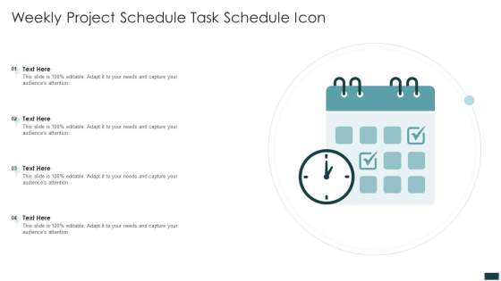 Weekly Project Schedule Task Schedule Icon Clipart PDF