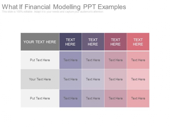 What If Financial Modelling Ppt Examples What If Financial Modelling Ppt Examples