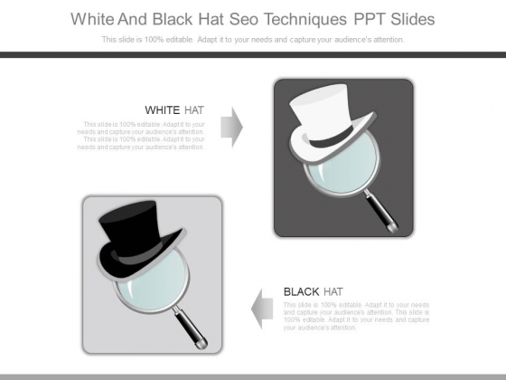 White And Black Hat Seo Techniques Ppt Slides