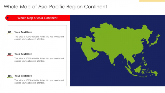 Whole Map Of Asia Pacific Region Continent Ppt Outline Slides PDF