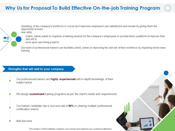 Why Us For Proposal To Build Effective On The Job Training Program Ppt Infographics Display PDF Why Us For Proposal To Build Effective On The Job Training Program Ppt Infographics Display PDF