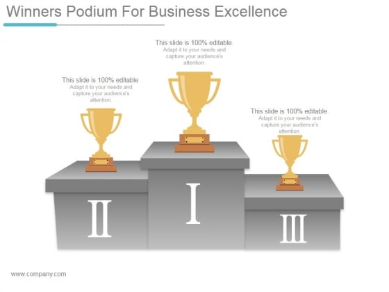 Winners Podium For Business Excellence Ppt PowerPoint Presentation Inspiration Slide 1
