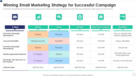 Winning Email Marketing Strategy For Successful Campaign Structure PDF Winning Email Marketing Strategy For Successful Campaign Structure PDF