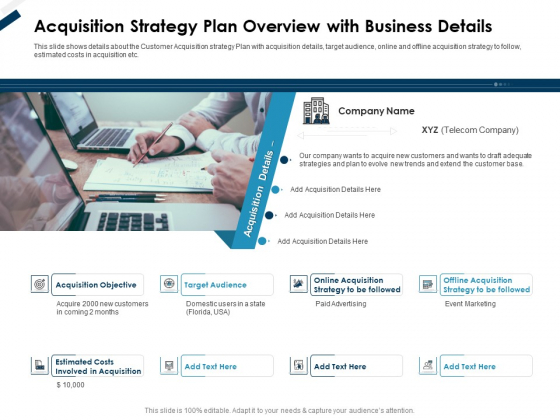 Winning New Customers Acquisition Strategy Plan Overview With Business Details Rules PDF