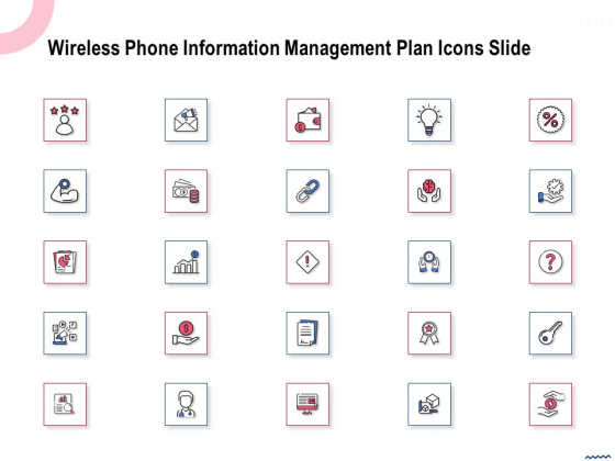 Wireless Phone Information Management Plan Icons Slide Clipart PDF Wireless Phone Information Management Plan Icons Slide Clipart PDF