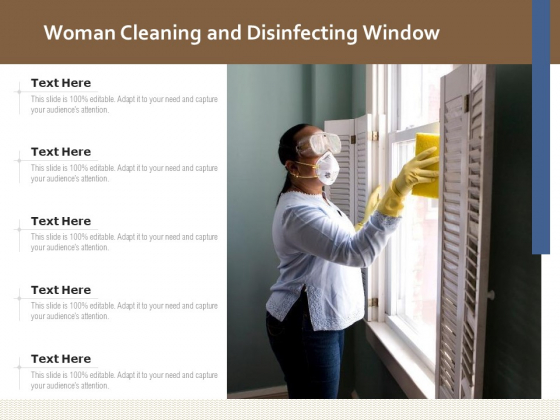 Woman Cleaning And Disinfecting Window Ppt PowerPoint Presentation File Graphics Example PDF