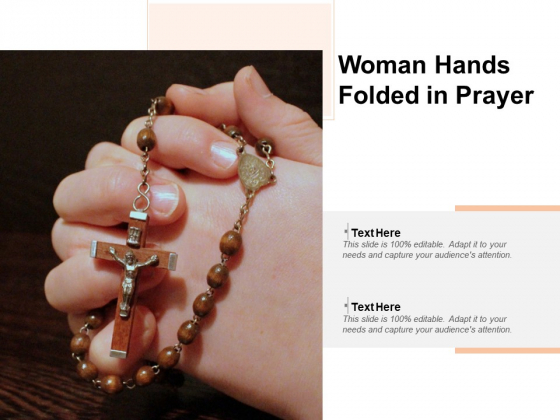 Woman Hands Folded In Prayer Ppt PowerPoint Presentation Layouts Diagrams