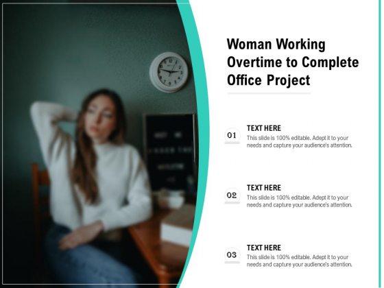 Woman Working Overtime To Complete Office Project Ppt PowerPoint Presentation Gallery Slide PDF