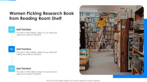 Women Picking Research Book From Reading Room Shelf Inspiration PDF