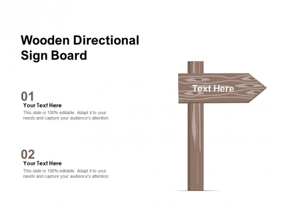 Wooden Directional Sign Board Ppt PowerPoint Presentation Gallery Designs PDF