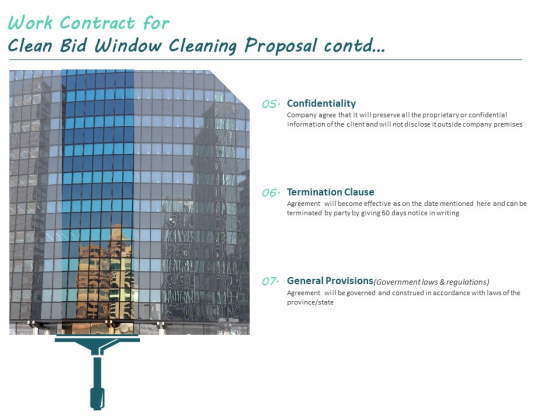 Work Contract For Clean Bid Window Cleaning Proposal Contd Ppt Infographics Vector PDF Work Contract For Clean Bid Window Cleaning Proposal Contd Ppt Infographics Vector PDF