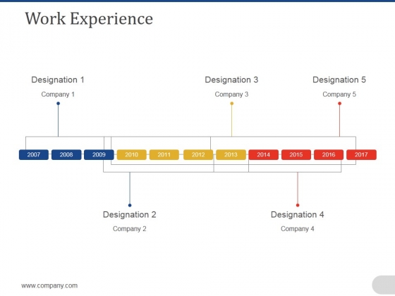 Work Experience Template 1 Ppt PowerPoint Presentation Shapes
