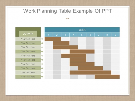 Work Planning Table Example Of Ppt Work Planning Table Example Of Ppt