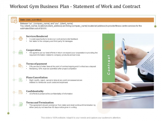 Workout Gym Business Plan Statement Of Work And Contract Ppt Model Background Image PDF Workout Gym Business Plan Statement Of Work And Contract Ppt Model Background Image PDF