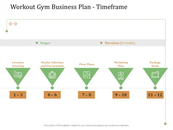 Workout Gym Business Plan Timeframe Ppt Outline Slide Download PDF Workout Gym Business Plan Timeframe Ppt Outline Slide Download PDF