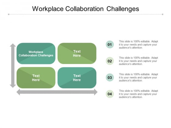 Workplace Collaboration Challenges Ppt PowerPoint Presentation Microsoft Cpb