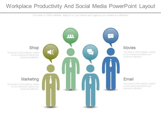 Workplace Productivity And Social Media Powerpoint Layout