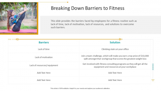Workplace Wellness Breaking Down Barriers To Fitness Clipart PDF Workplace Wellness Breaking Down Barriers To Fitness Clipart PDF