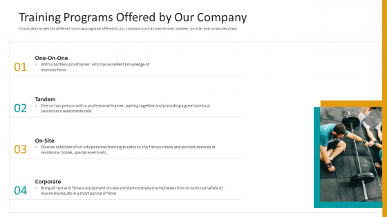Workplace Wellness Training Programs Offered By Our Company Template PDF Workplace Wellness Training Programs Offered By Our Company Template PDF