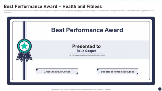 Workspace Wellness Playbook Best Performance Award Health And Fitness Summary PDF