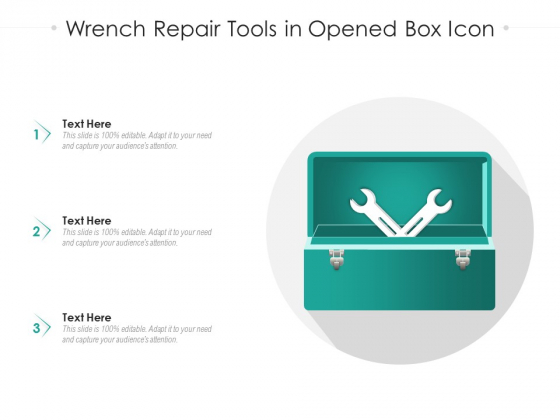 Wrench Repair Tools In Opened Box Icon Ppt Infographics Infographics PDF