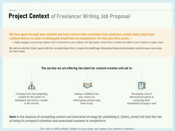 Writing A Bid Project Context Of Freelancer Writing Job Proposal Ppt PowerPoint Presentation Influencers PDF Writing A Bid Project Context Of Freelancer Writing Job Proposal Ppt PowerPoint Presentation Influencers PDF