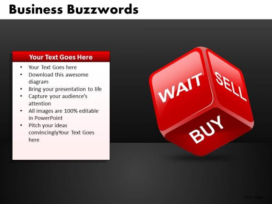 Wait Sell Buy Stocks Finance PowerPoint Ppt Templates