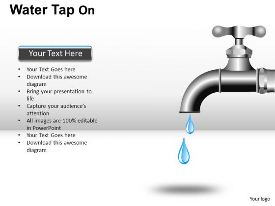 Water Faucet PowerPoint Editable Clipart And Images Water Faucet PowerPoint Editable Clipart And Images