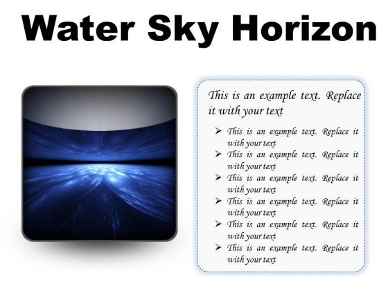 Water Sky Horizon Abstract PowerPoint Presentation Slides S