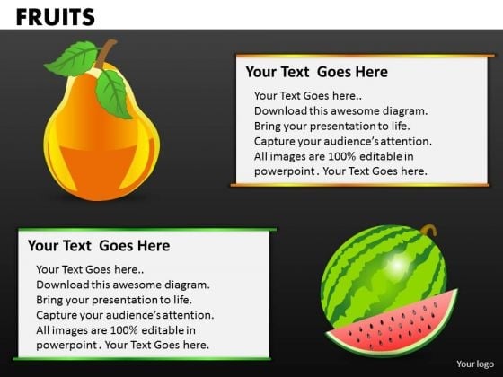 Watermellon And Pears PowerPoint Templates Watermellon And Pears PowerPoint Templates