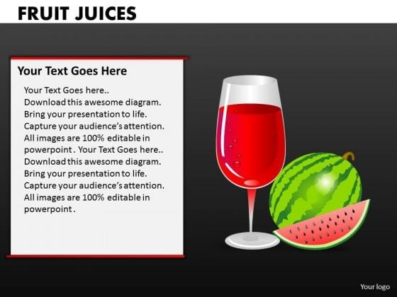 Watermelon Juice PowerPoint Templates And Fruits Ppt Presentations