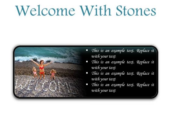 Welcome With Stones Beach PowerPoint Presentation Slides R Welcome With Stones Beach PowerPoint Presentation Slides R