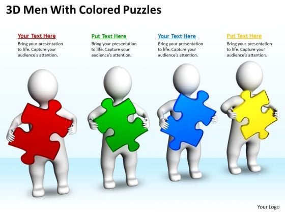 Work Flow Business Process Diagram 3d Men With Colored Puzzles PowerPoint Templates Work Flow Business Process Diagram 3d Men With Colored Puzzles PowerPoint Templates