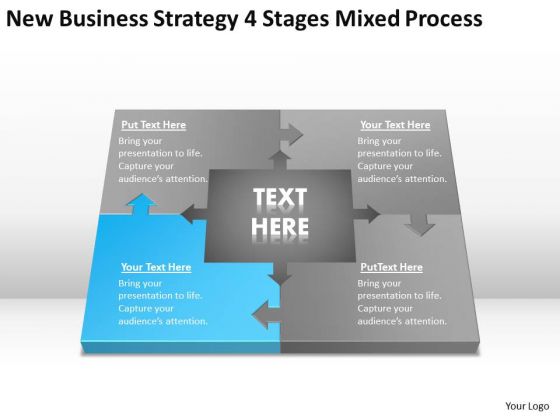 Work Flow Business Process Diagram Strategy 4 Stages Mixed PowerPoint Slides Work Flow Business Process Diagram Strategy 4 Stages Mixed PowerPoint Slides