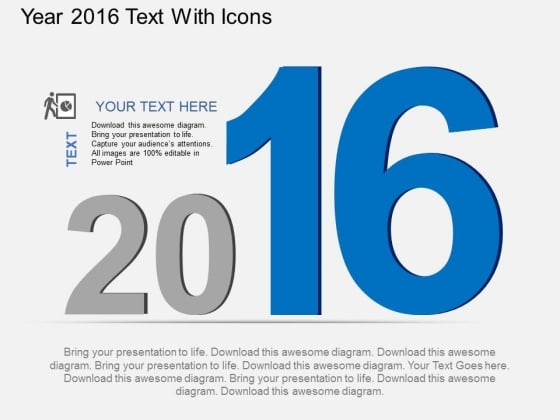 Year 2016 Text With Icons Powerpoint Template Year 2016 Text With Icons Powerpoint Template