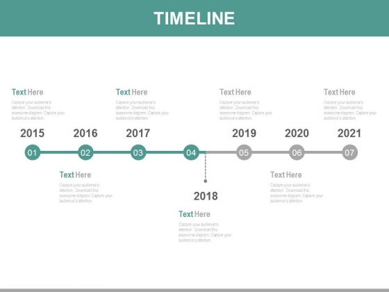 Year Based Linear Timeline For Sales Analysis Powerpoint Slides