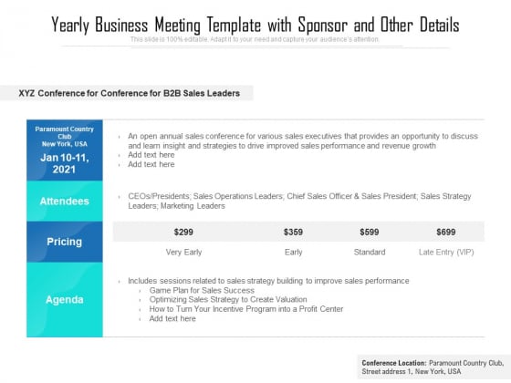 Yearly Business Meeting Template With Sponsor And Other Details Ppt PowerPoint Presentation File Ideas PDF Yearly Business Meeting Template With Sponsor And Other Details Ppt PowerPoint Presentation File Ideas PDF