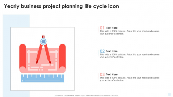 Yearly Business Project Planning Life Cycle Icon Download PDF