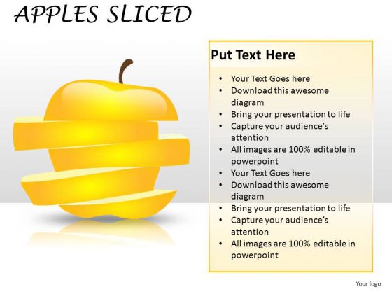 Yellow Apples Sliced PowerPoint Slides And Ppt Diagram Templates Yellow Apples Sliced PowerPoint Slides And Ppt Diagram Templates