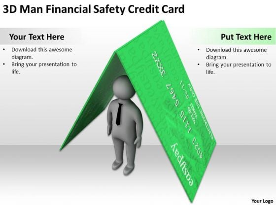 Young Business People 3d Man Financial Safety Credit Card PowerPoint Templates Young Business People 3d Man Financial Safety Credit Card PowerPoint Templates