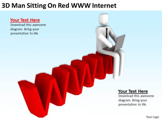 Young Business People 3d Man Sitting On Red Www Internet PowerPoint Templates Young Business People 3d Man Sitting On Red Www Internet PowerPoint Templates