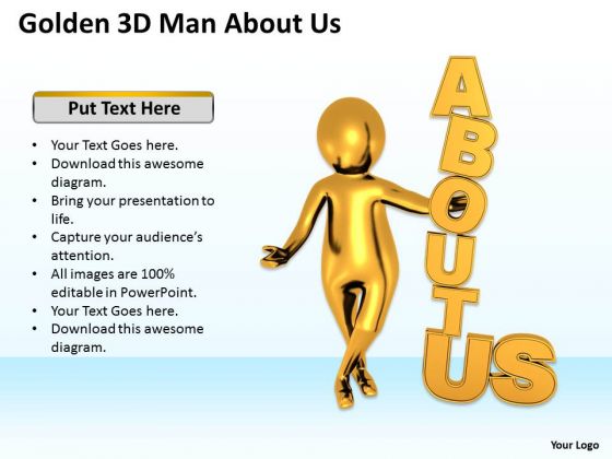 Young Business People Golden 3d Man About PowerPoint Templates Young Business People Golden 3d Man About PowerPoint Templates