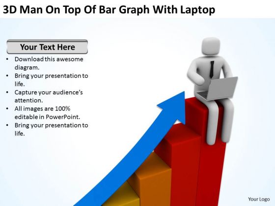 Young Business People Top Of Bar Graph With Laptop PowerPoint Templates Ppt Backgrounds For Slides Young Business People Top Of Bar Graph With Laptop PowerPoint Templates Ppt Backgrounds For Slides