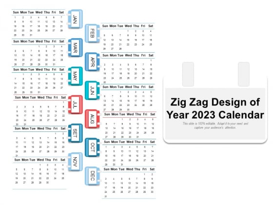 Zig Zag Design Of Year 2023 Calendar Ppt PowerPoint Presentation Gallery Samples PDF Zig Zag Design Of Year 2023 Calendar Ppt PowerPoint Presentation Gallery Samples PDF