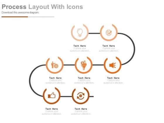 Zigzag Process Layout With Icons Powerpoint Slides