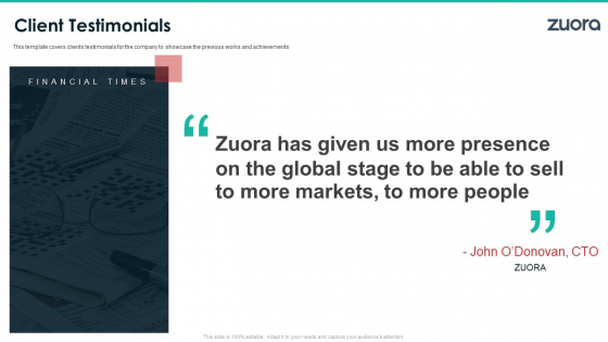 Zuora Capital Raising Elevator Client Testimonials Markets Guidelines PDF Zuora Capital Raising Elevator Client Testimonials Markets Guidelines PDF