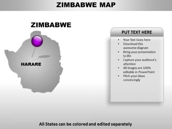 Zimbabwe Country PowerPoint Maps Zimbabwe Country PowerPoint Maps