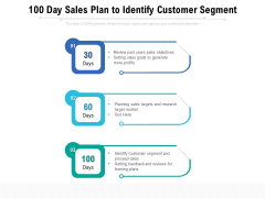 100 Day Sales Plan To Identify Customer Segment Ppt PowerPoint Presentation Pictures Design Ideas PDF 100 Day Sales Plan To Identify Customer Segment Ppt PowerPoint Presentation Pictures Design Ideas PDF