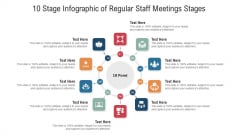 10 Stage Infographic Of Regular Staff Meetings Stages Ppt PowerPoint Presentation Professional Information PDF