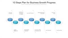 10 Steps Plan For Business Growth Progress Ppt PowerPoint Presentation File Deck PDF
